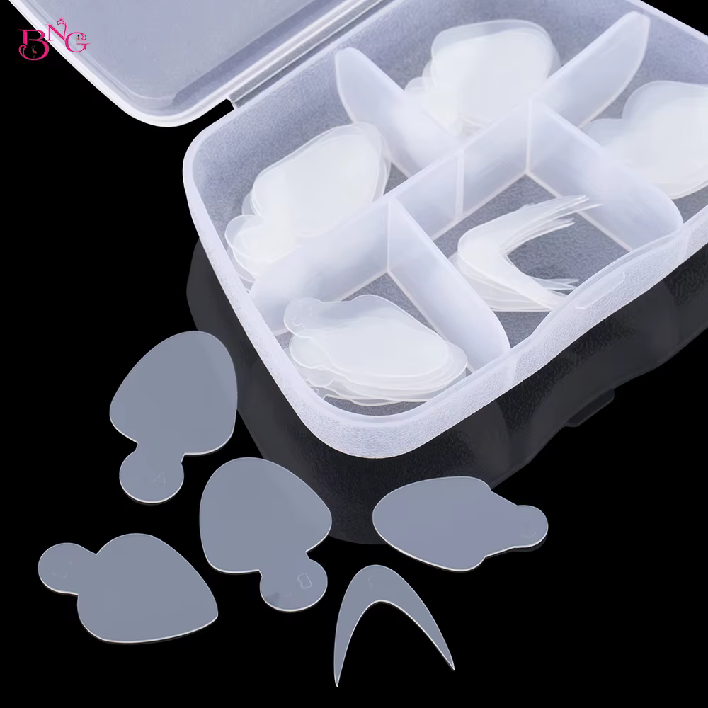 Coussinets en Silicone souple réutilisables, pochoir français, autocollant pour Gel pour ongles Poly