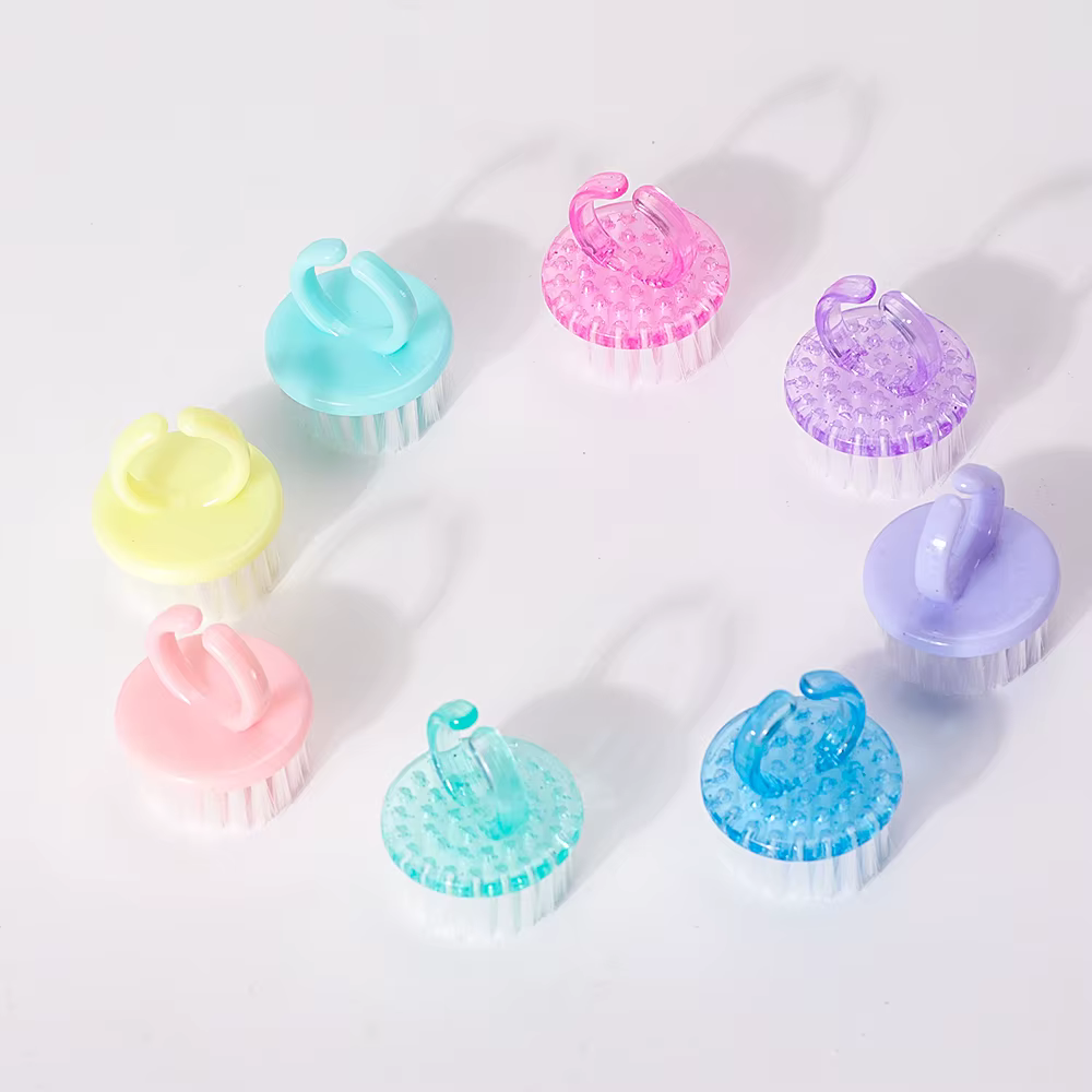 Brosses à ongles en plastique, mélange de couleurs, brosse de nettoyage des mains, nettoyeur de pous