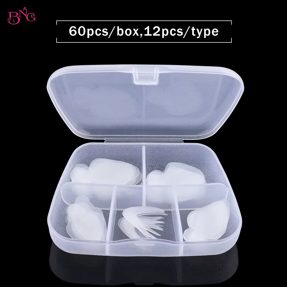 Coussinets en Silicone souple réutilisables, pochoir français, autocollant pour Gel pour ongles Poly
