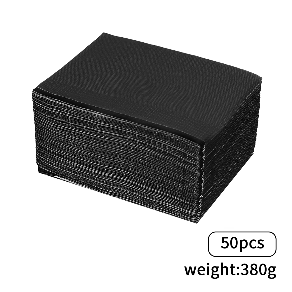 Tapis de table de manucure jetable noir, imperméable et résistant à la saleté, pour nail art ou tato