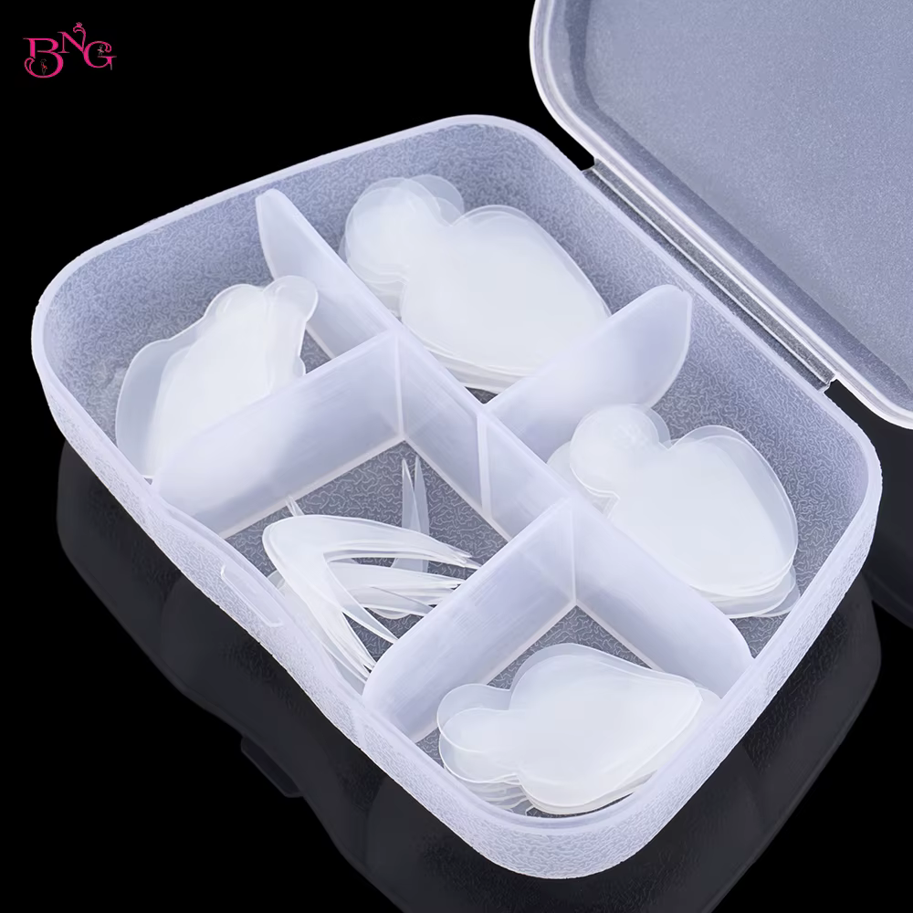 Coussinets en Silicone souple réutilisables, pochoir français, autocollant pour Gel pour ongles Poly