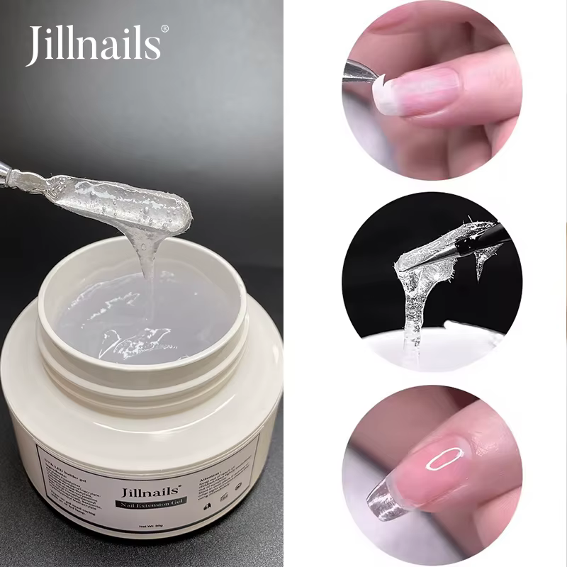 Gel de construction en fibre de verre Jillnails pour extension et réparation d'ongles 50G Gel UV LED
