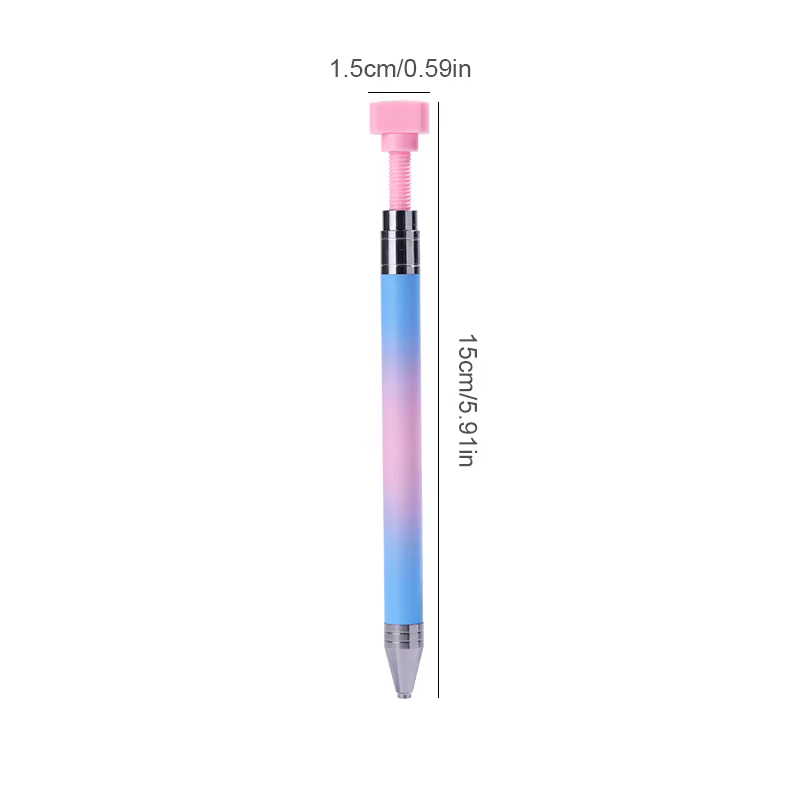 Stylo de peinture diamant dégradé Macaron avec stylo de cire rechargeable, stylo de forage à pointe 