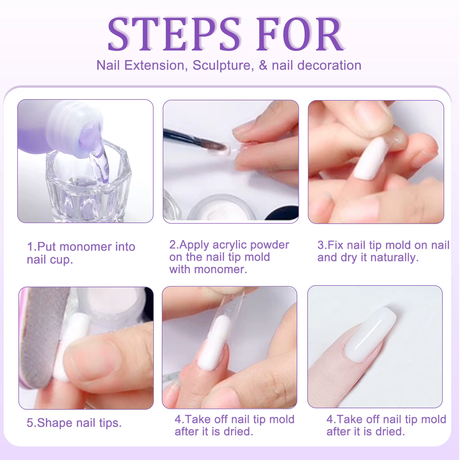 EMA – cristal monomère liquide acrylique pour ongles, 40ml/75ml/120ml, pour Nail Art, Extension de p