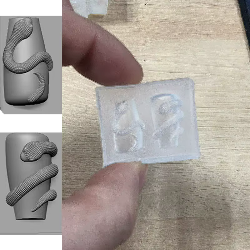Moule à ongles en Silicone 3D Transparent, poupée elfe, dessin animé, bricolage, décoration Nail Art
