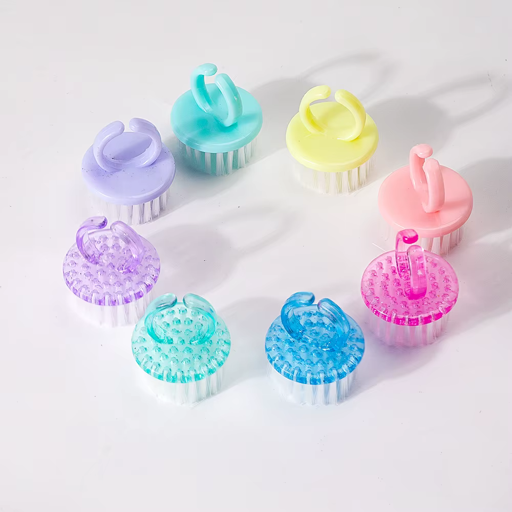 Brosses à ongles en plastique, mélange de couleurs, brosse de nettoyage des mains, nettoyeur de pous