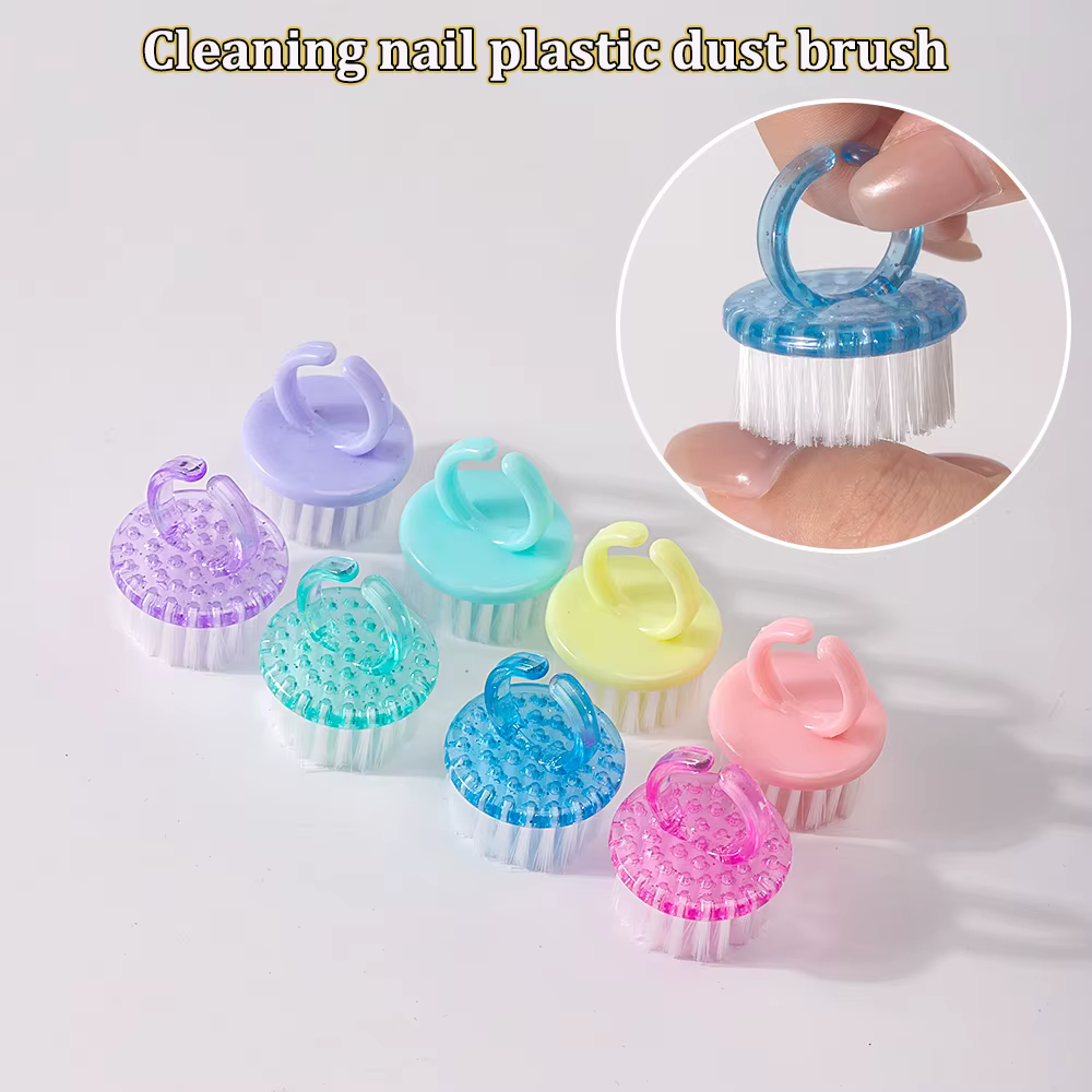 Brosses à ongles en plastique, mélange de couleurs, brosse de nettoyage des mains, nettoyeur de pous