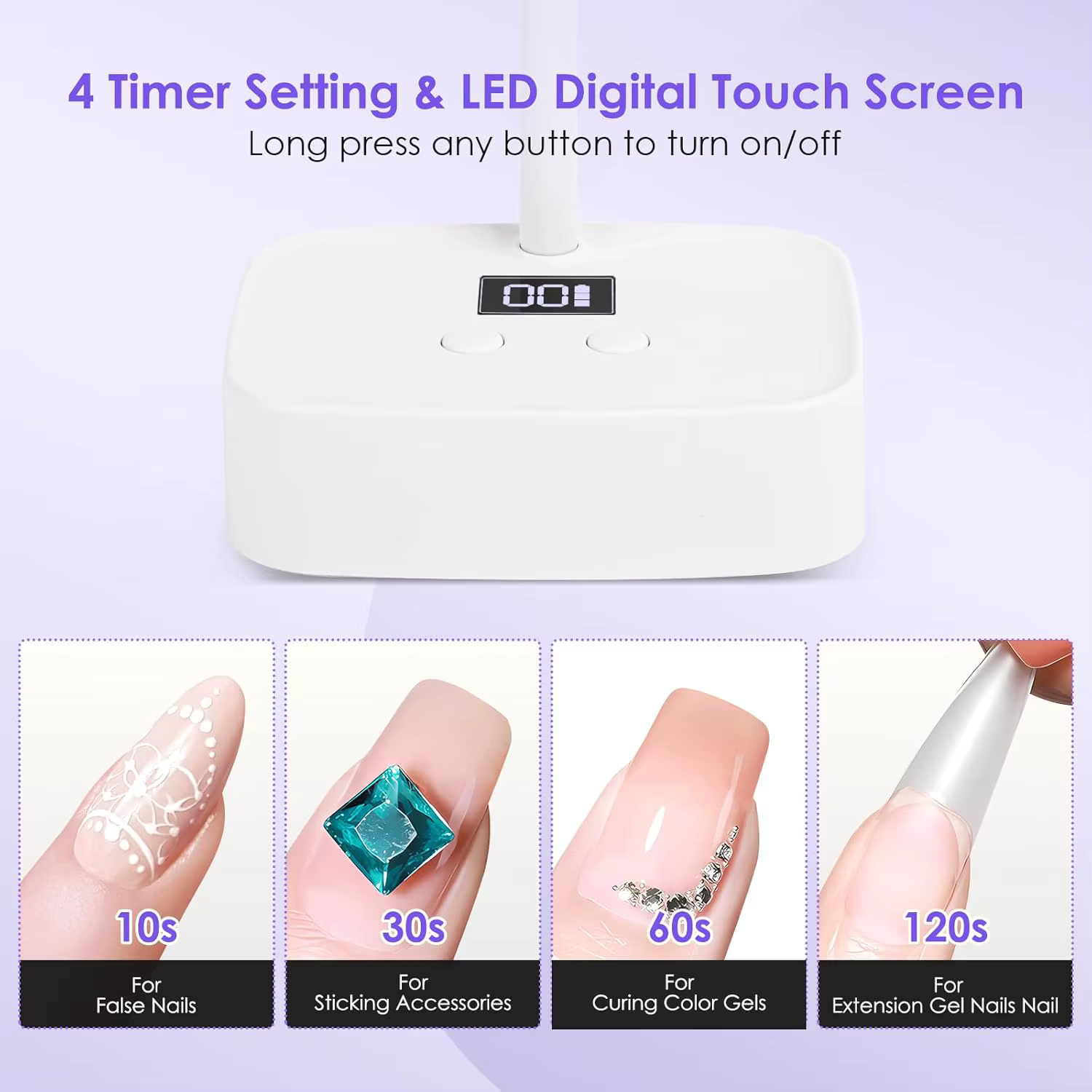 Lampe à ongles sans fil LED UV, sèche-ongles, Rechargeable, détection automatique, commande tactile,