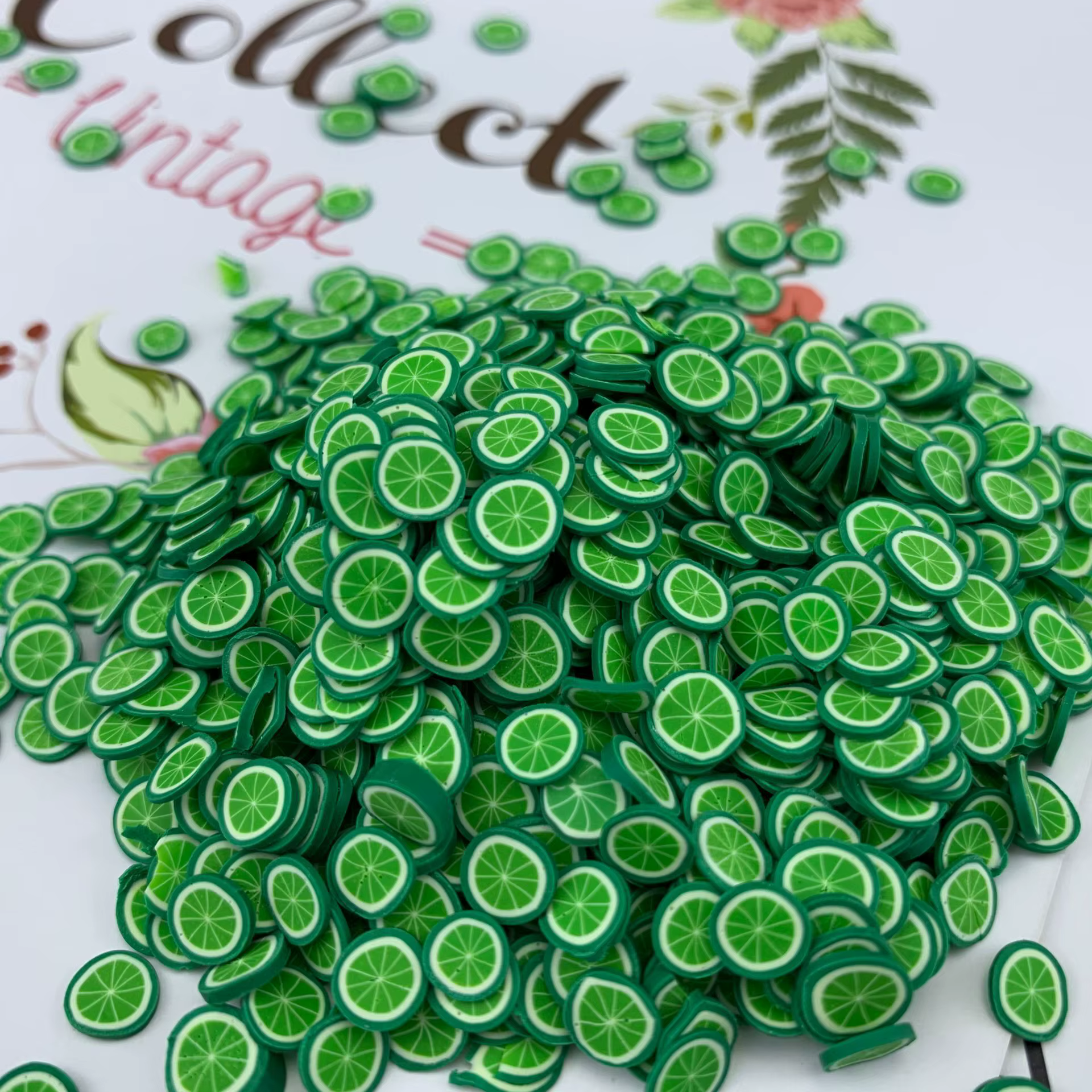 Petites tranches de fruits 3D pour nail art, design brillant, pour manucure à faire soi-même, en arg