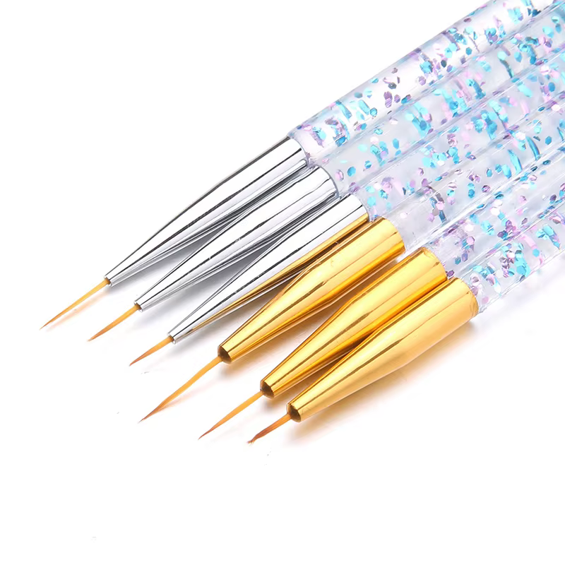 3 pièces/ensemble acrylique français rayure Nail Art ligne peinture stylo 3D conseils manucure mince