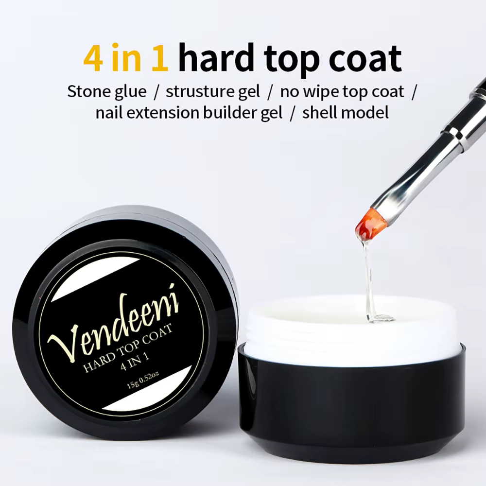 Vendeeni 4 en 1 multifonction couche de finition Gel vernis UV Poly Extension Gel constructeur renfo