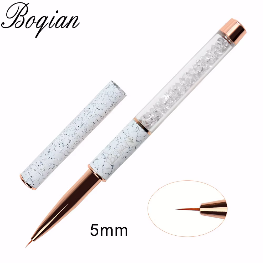BQAN – brosse à ongles à revêtement marbré, brosse à Gel pour manucure, stylo d'extension de Gel UV 