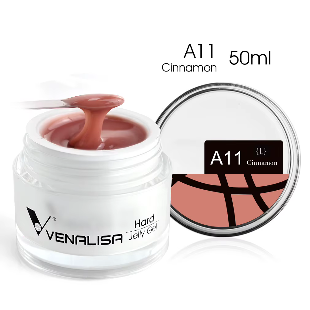 VENALISA 50ml Gelée Transparente Rose Nude Camouflage Gel UV LED Polygel pour Extension d'Ongles Nai