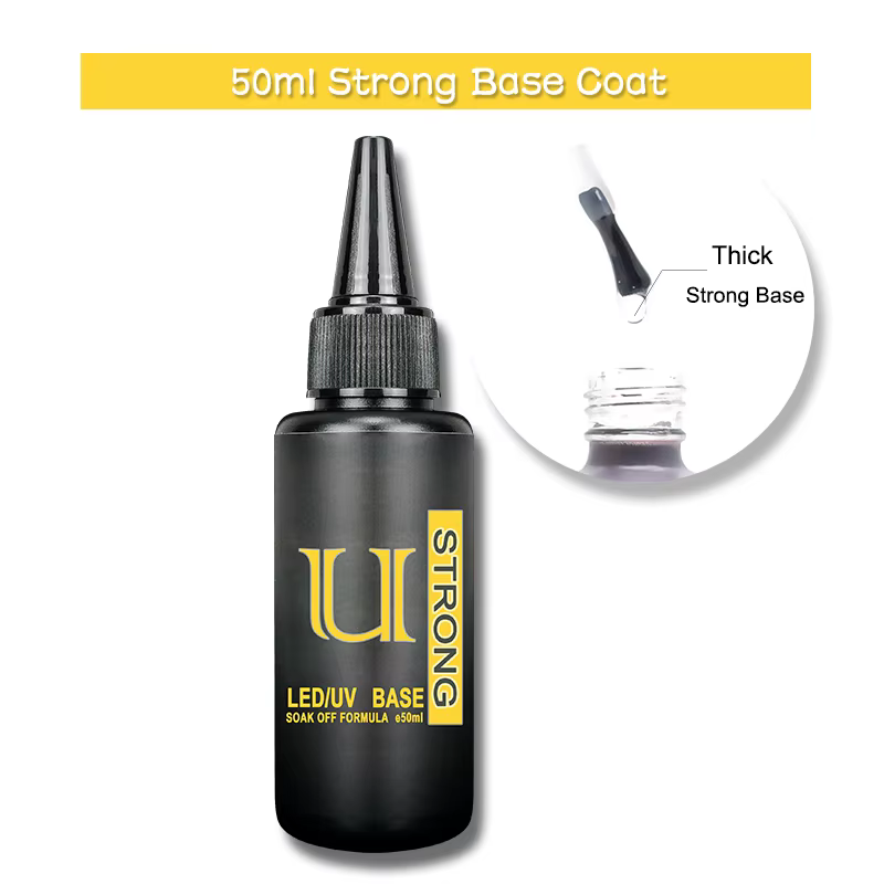 Dernier vernis Semi-permanent en Gel de Base en caoutchouc solide 50ml, Base et couche de finition p