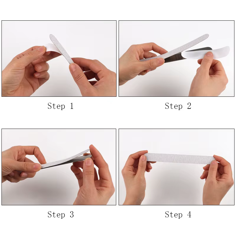 Lime à ongles de remplacement droite 100/180/240 10 pièces papier de verre amovible gris/noir avec p