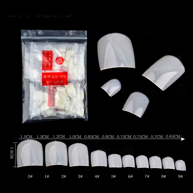 500 pièces ongles artificiels pointes français acrylique couverture complète professionnel Nail Art 