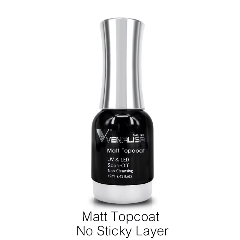 12ml Venalisa TPO FREE Top Coat Trempé Sans Résidu Longue Durée, Base Coat, Semi-Permanent, Soak Off