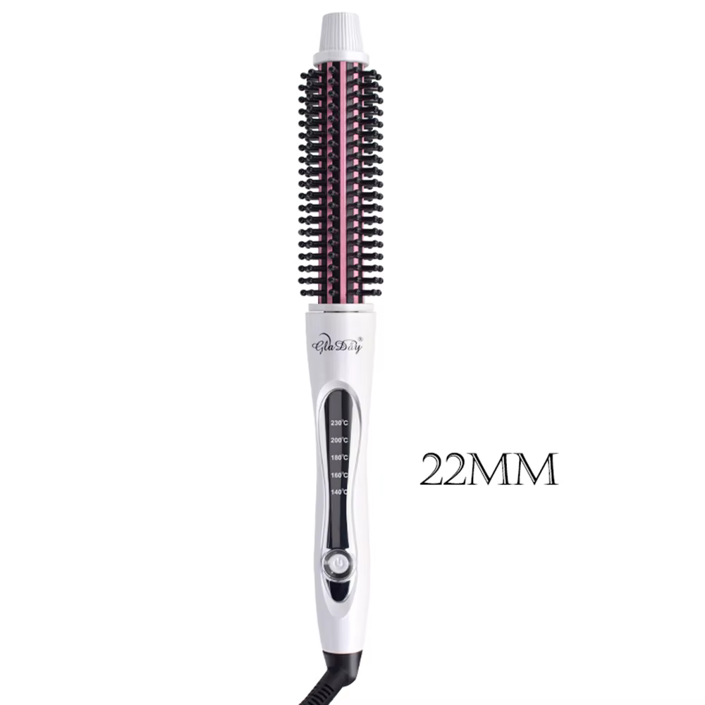 Bigoudi brosse à lisser les cheveux peigne chauffant chaud cheveux raides Styler ondulation fer à fr