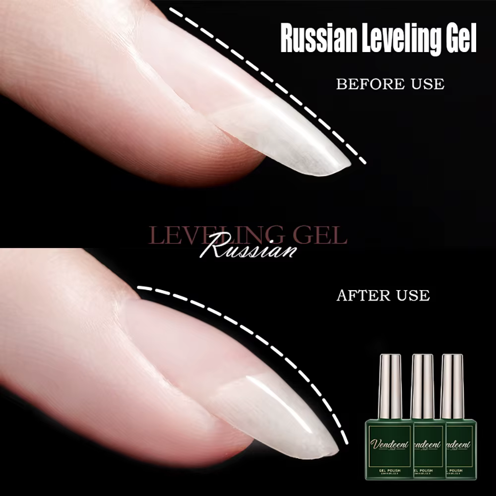 Vendeeni vernis à ongles Gel auto-nivelant russe couche de Base forte laque Gel renforcée Semi Perma