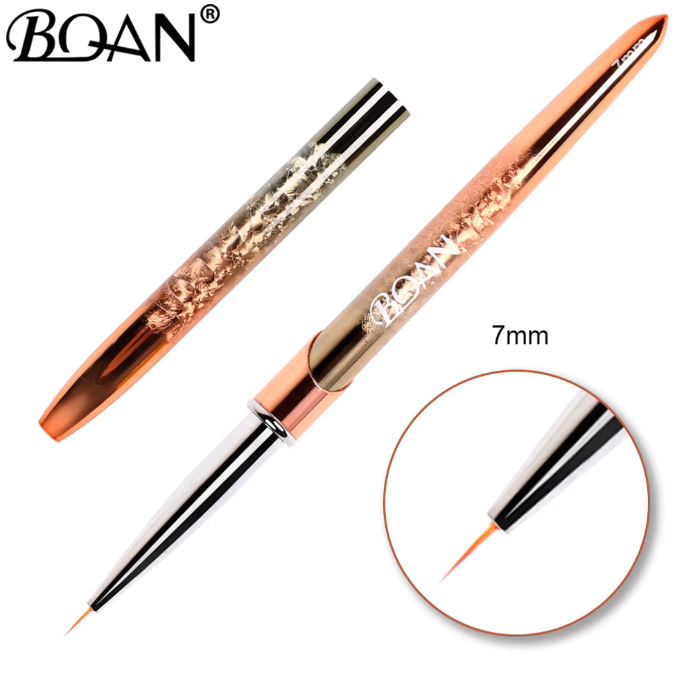 BQAN NOUVEAU Pinceau à ongles or rose, pinceau à ongles dégradé diamant, pinceaux de traçage pour on