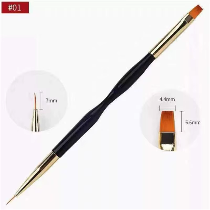 Brosse à ongles pour Gel UV, stylo de manucure à rayures françaises, dessin de ligne Ultra-fin, Nail
