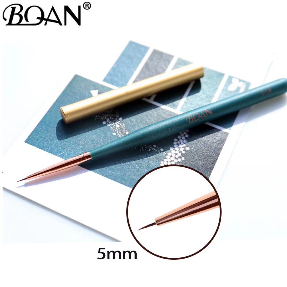 Pinceau de peinture pour nail art BQAN avec capuchon métallique, professionnel, pour gel UV acryliqu