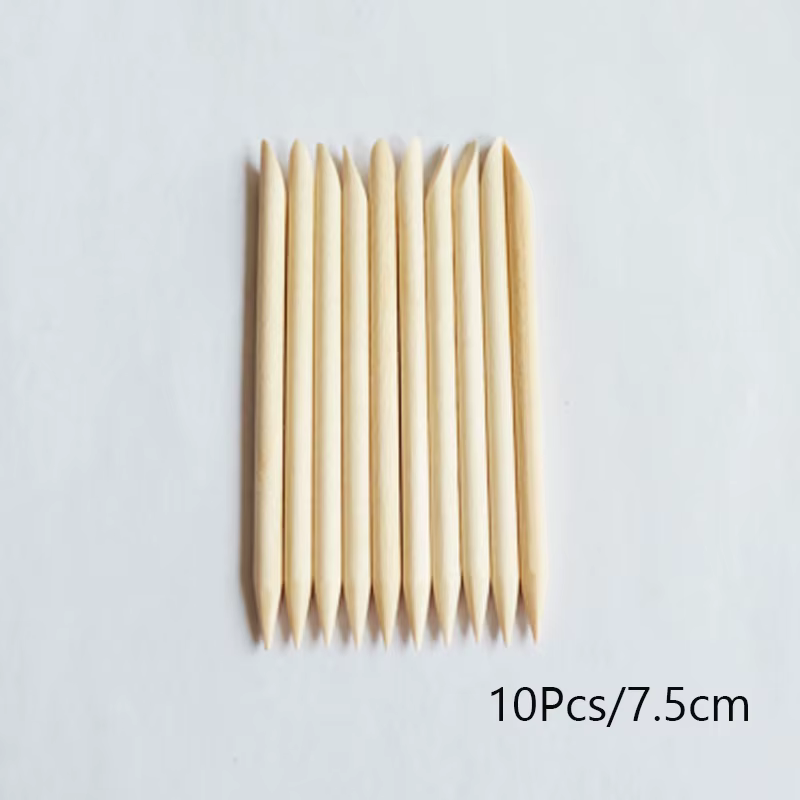 Lurayee – poussoir à cuticules pour ongles, bâtons en bois Orange, dissolvant de manucure, Design en