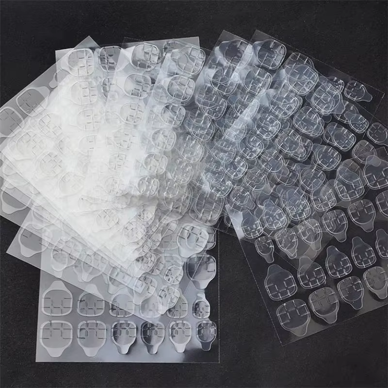 5/10 feuilles de bandes adhésives transparentes double face pour faux ongles, autocollants pour orte