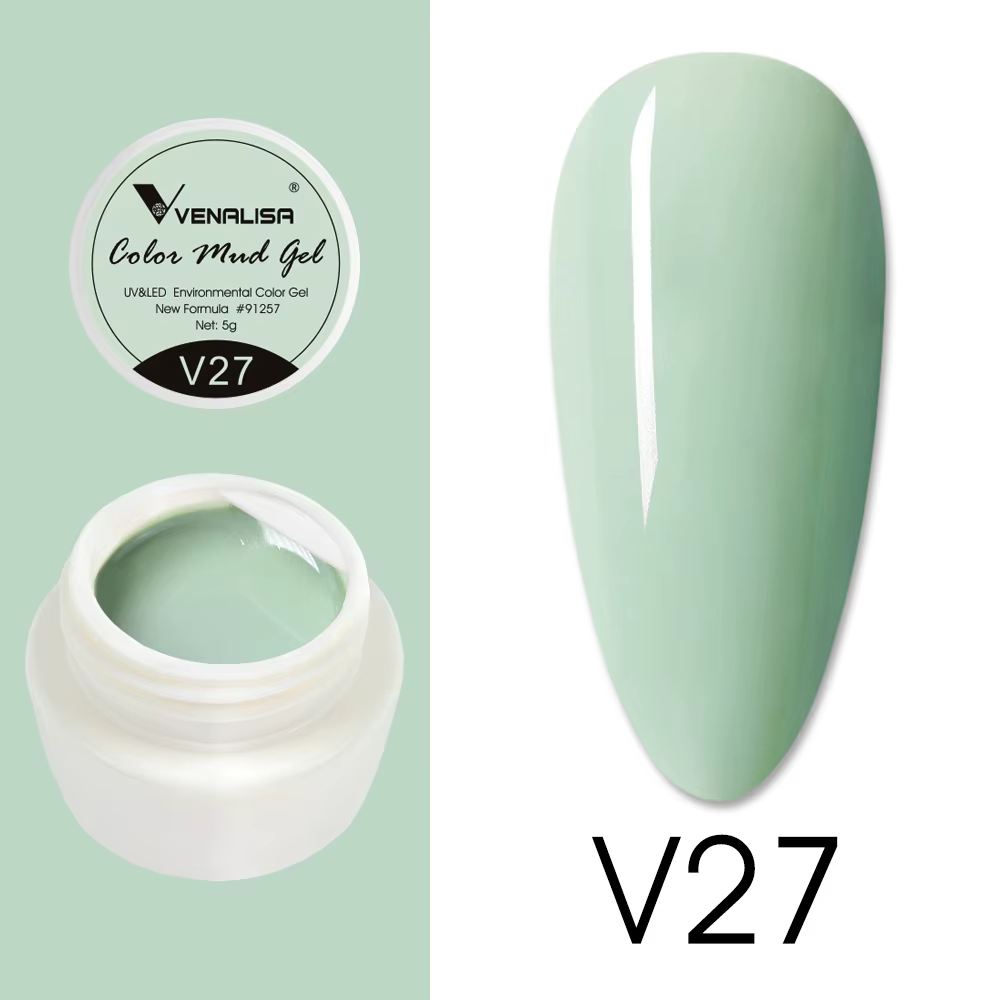 VENALISA Gel de boue de couleur-couleur Pure bricolage Nail Art Design vernis Gel UV pour manucure v
