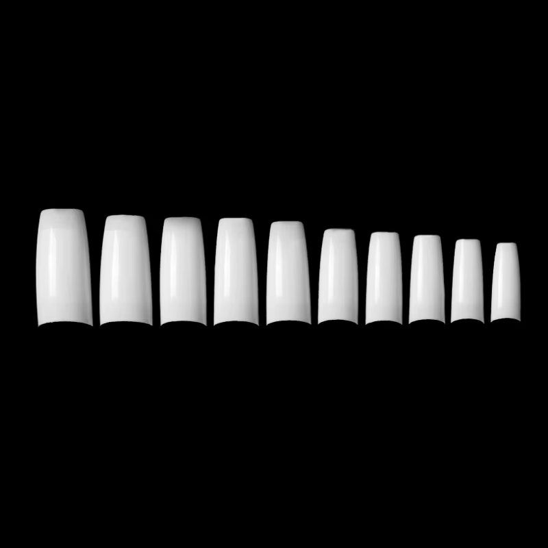 100 pièces acrylique Transparent blanc artificiel ongles conseils conception française Nature Capsul