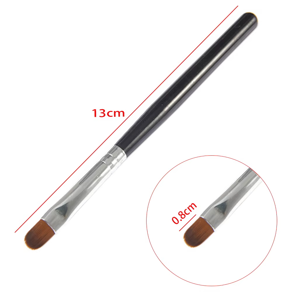 1 pièce Nail Art poignée noire motif peinture brosse acrylique UV Gel Extension revêtement dessin st