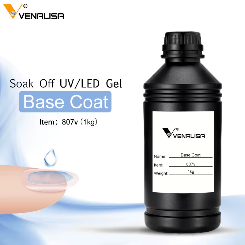 VENALISA – couche de finition trempée pour vernis à ongles UV/LED, 1kg, emballage en vrac, recharge,