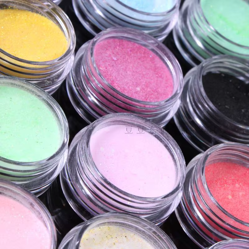 12 Couleurs/Paquet Poudre Acrylique pour Ongles, Paillettes, Gel UV, Ongles en Acrylique, Outils de 