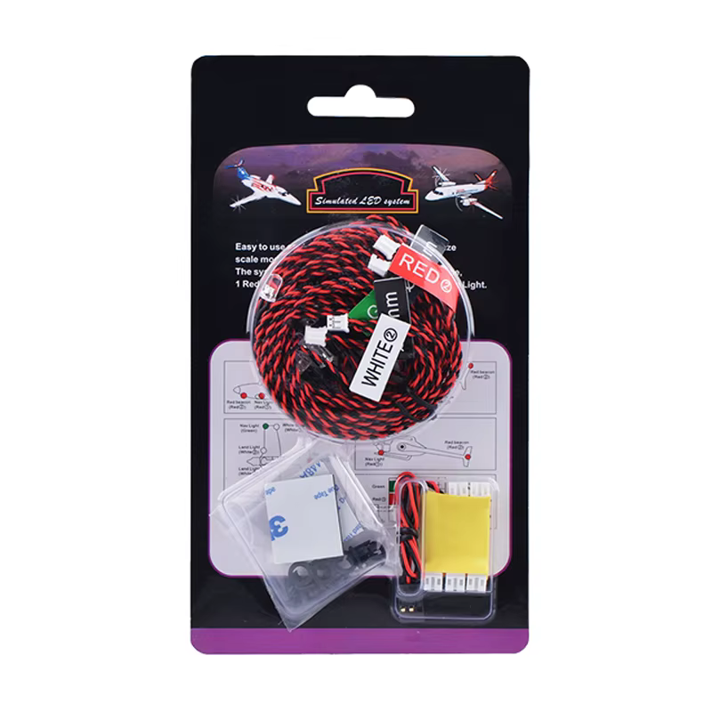 Kit de système d'éclairage RC 8 LED, lumières clignotantes de Simulation avec boîte de commande, acc