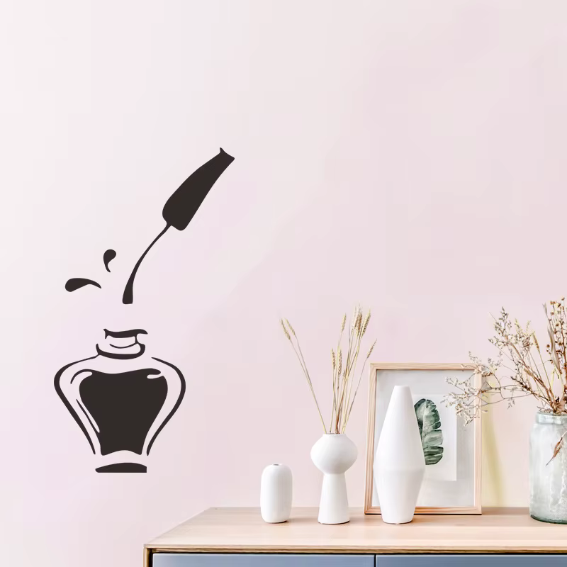 Autocollant mural pour vernis à ongles, pour chambre de fille, décoration artistique, publicité pour