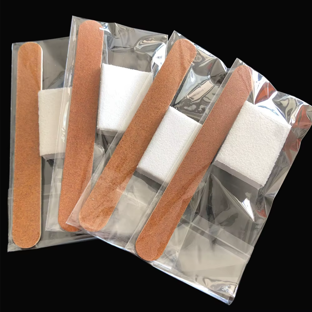 Mini kit de pédicure jetable, lot de 50 pièces, tampon pour ongles, vente en gros