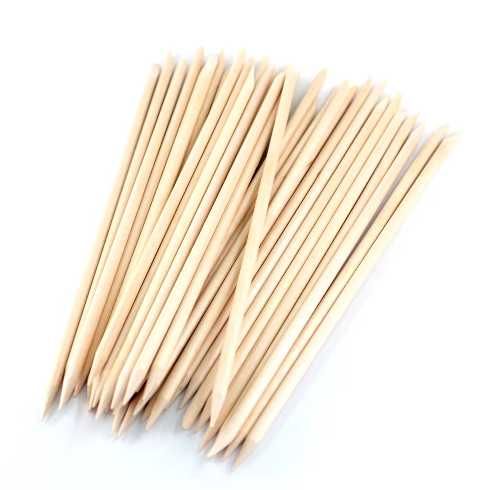 Bâtons en bois Orange de différentes tailles, pour poussoir à cuticules, outil pour enlever les cuti