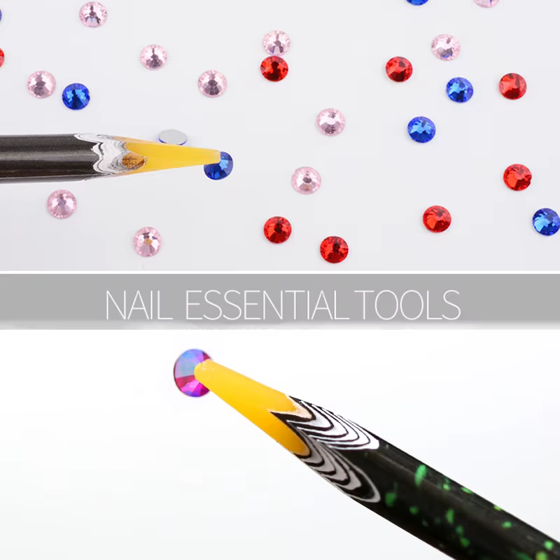 Crayon de cire auto-adhésif pour ongles, 10/5 pièces, stylo à points de diamant, résine pour Nail Ar