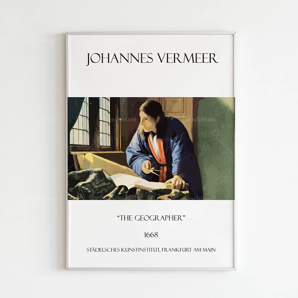 Affiches de Johannes Vermeer, Impression, Art Mural, Décoration de Maison