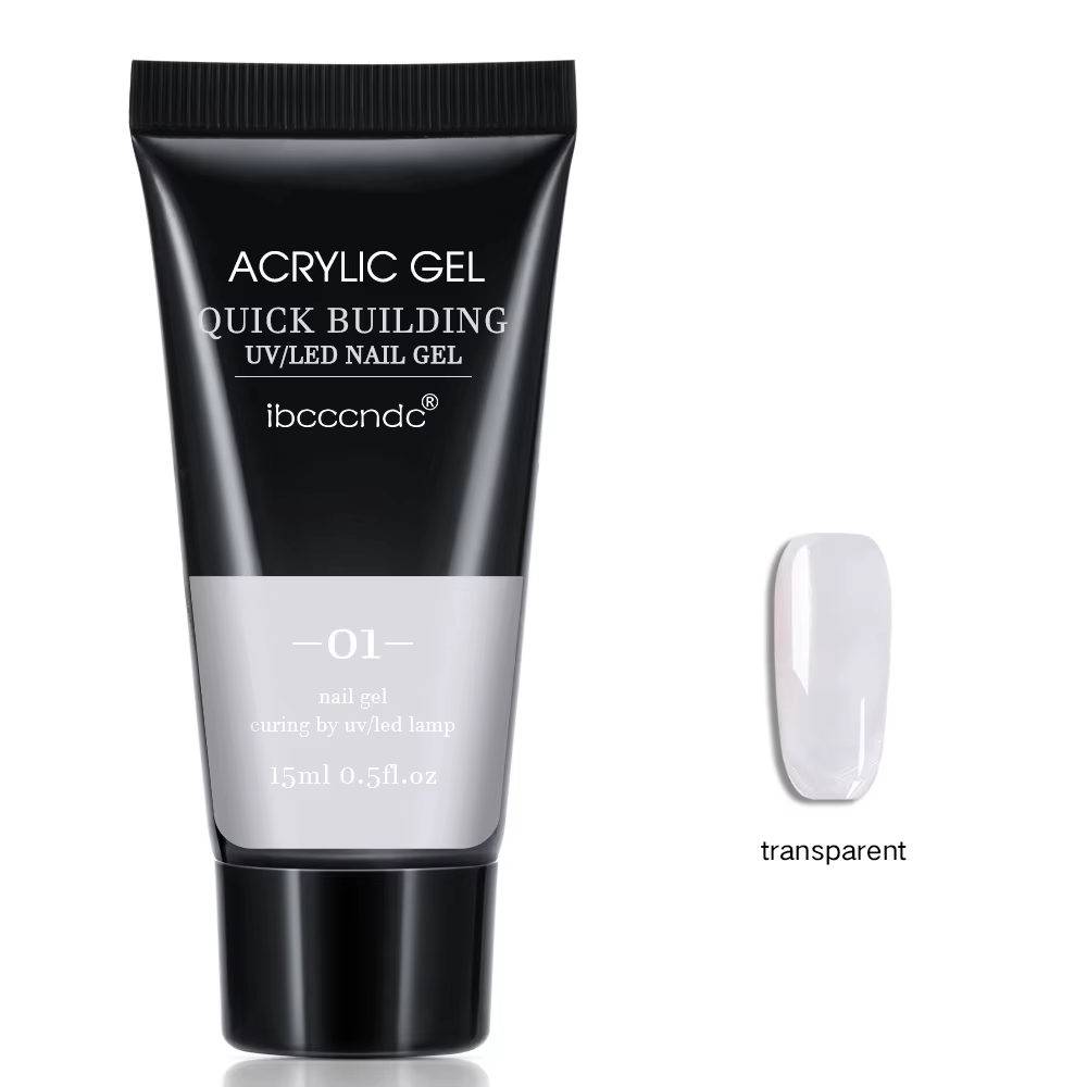 IBCCCNDC 15g Poly Extension Gel ongles acrylique Poly vernis rose ongles Poly conseils amélioration 