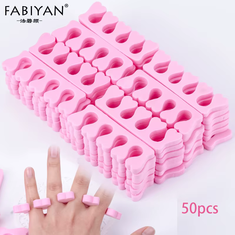 Séparateurs d'orteils pour Nail Art rose, éponge pour pieds, Gel doux, outils UV, vernis, manucure e