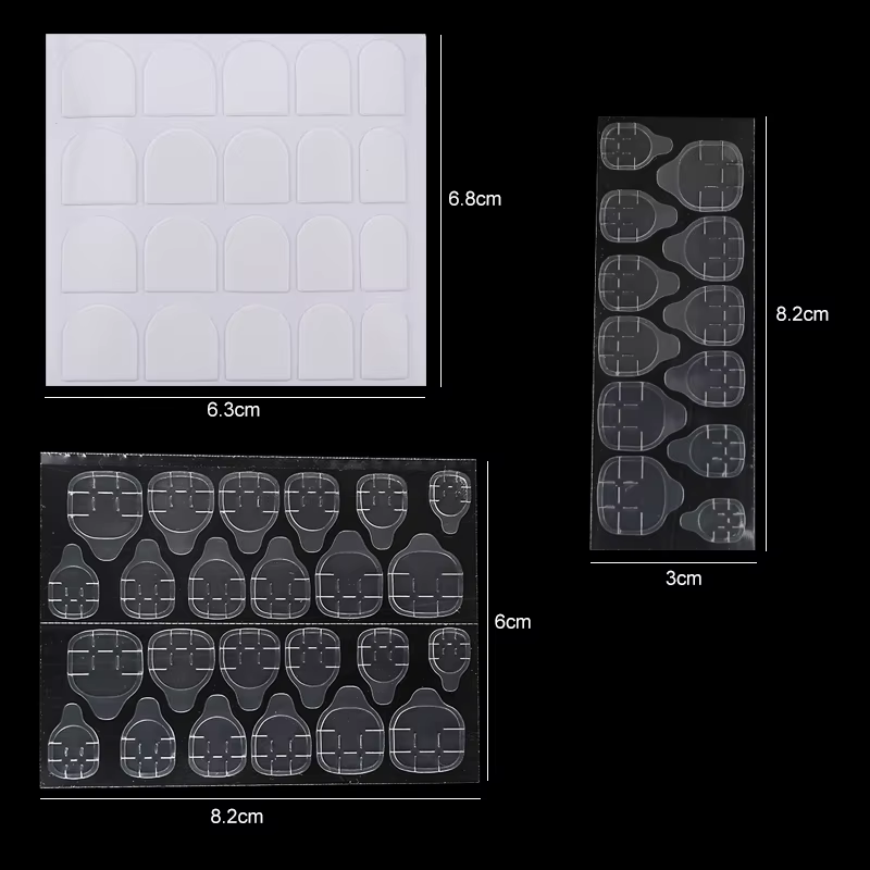 Colle à gelée Double face pour faux ongles, ruban adhésif Transparent pour Nail Art, autocollants de