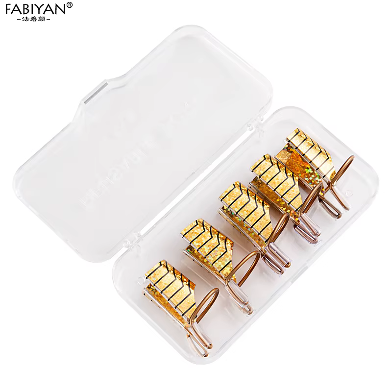 5pc Nail Art C forme incurvée Extension Guide conseils feuille française acrylique vernis Gel UV con