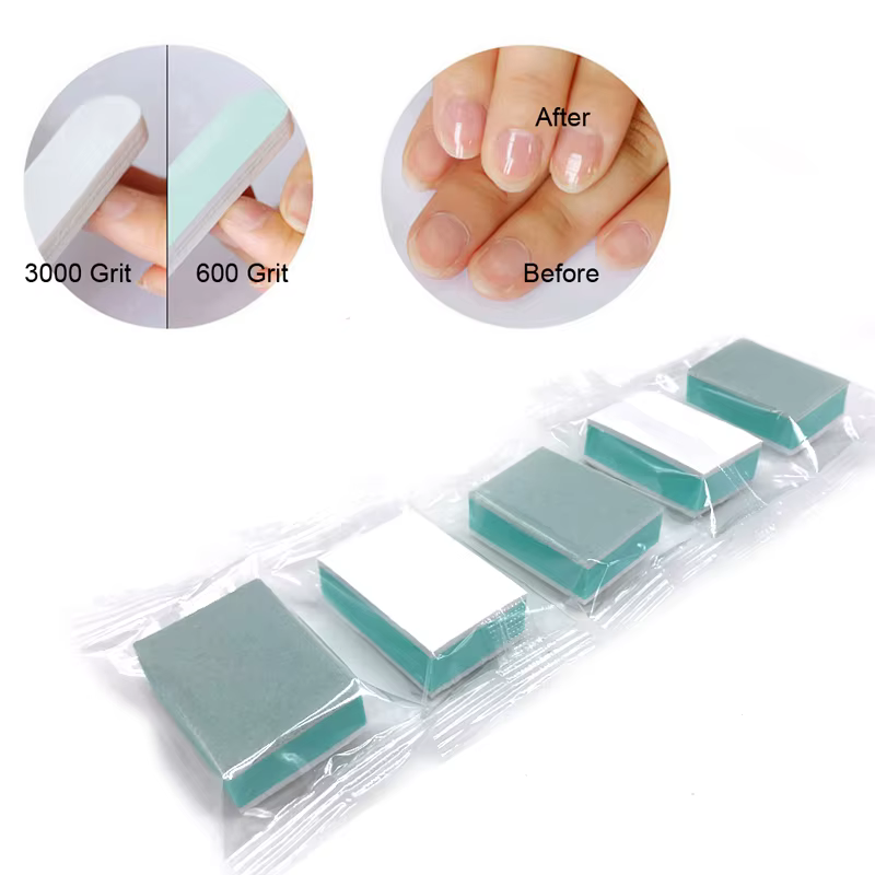 10/20/50 pièces/sac ongles tampon fichier bloc Double face Nail Art outil UV Gel polisseuse Mini pol