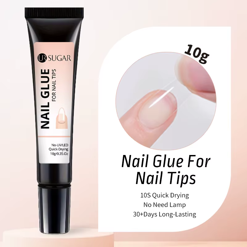 UR SUGAR 1/2pcs 10g Dissolvant de colle à ongles pour faux ongles, sans lampe UV, longue durée, adhé