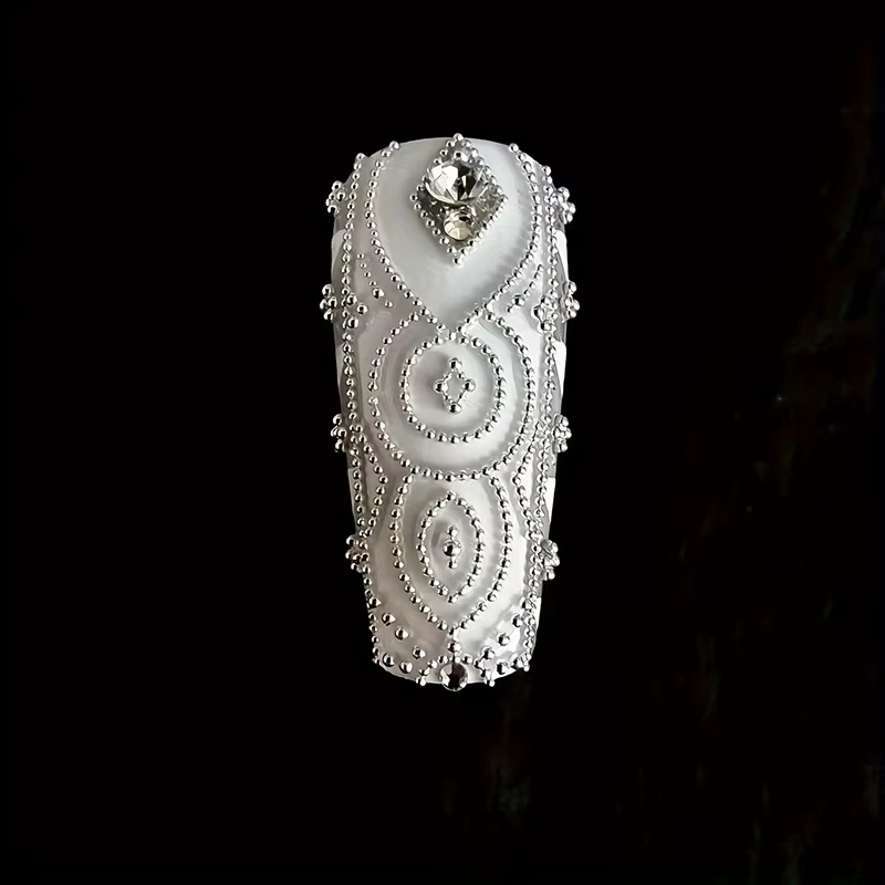 5000 pièces 0.8mm Nail Art Caviar perle paillettes strass pour Micro boule d'acier décorations 3D Ge