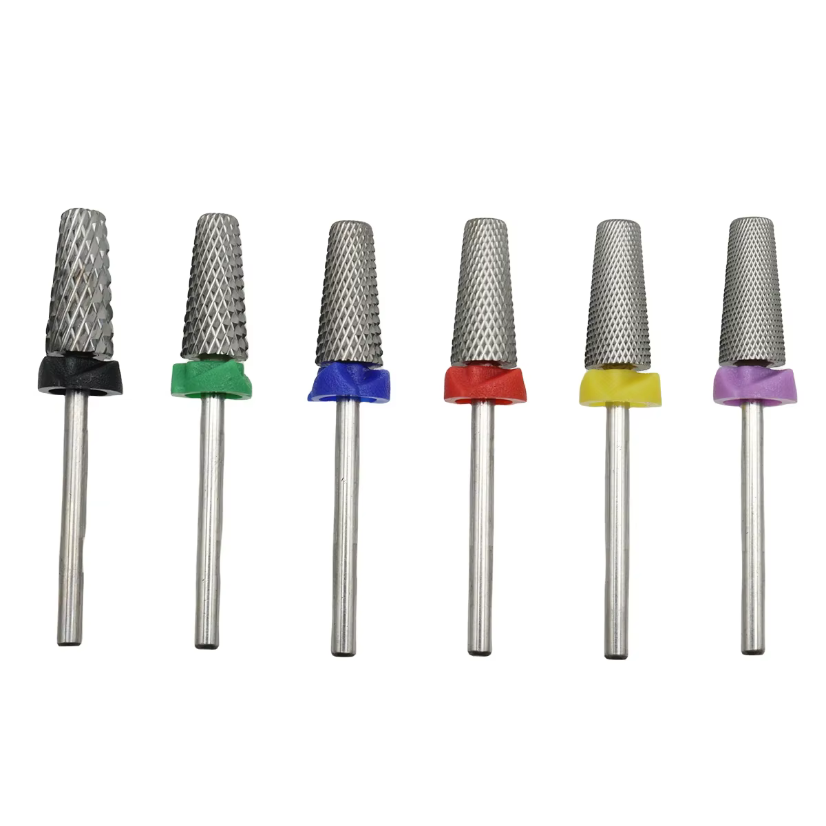 Forets à ongles en carbure de sécurité coniques à dents croisées 5 en 1, avec forets coupés, fraise