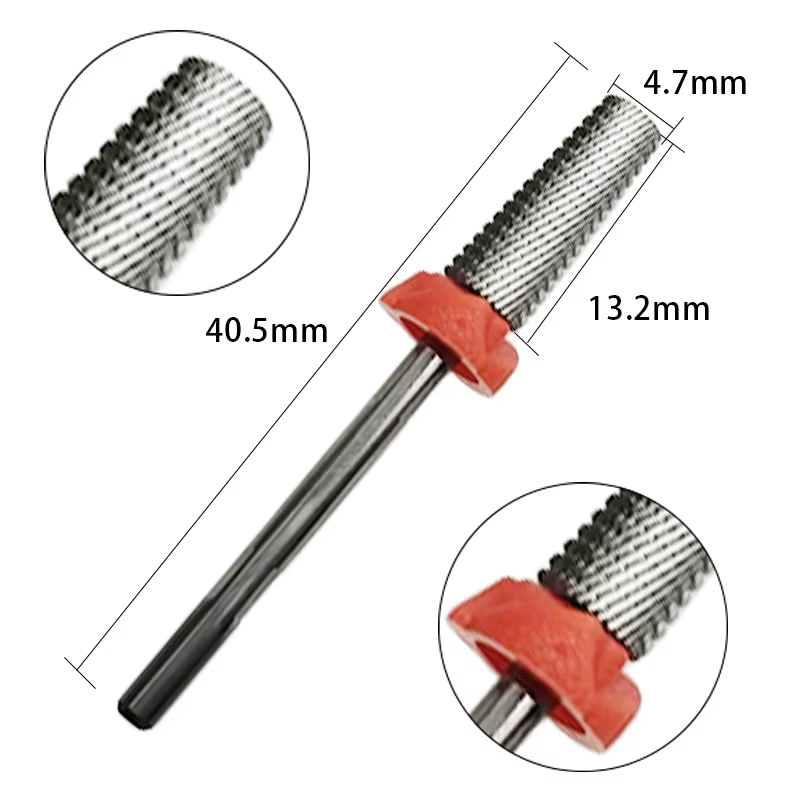 Argent plat 2 voies 5 en 1 conique sécurité carbure forets à ongles meulage rotatif carbure fraise p