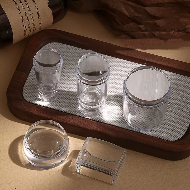 Kit d'estampage pour vernis à ongles en Silicone Transparent, modèles de pochoirs pour manucure fran