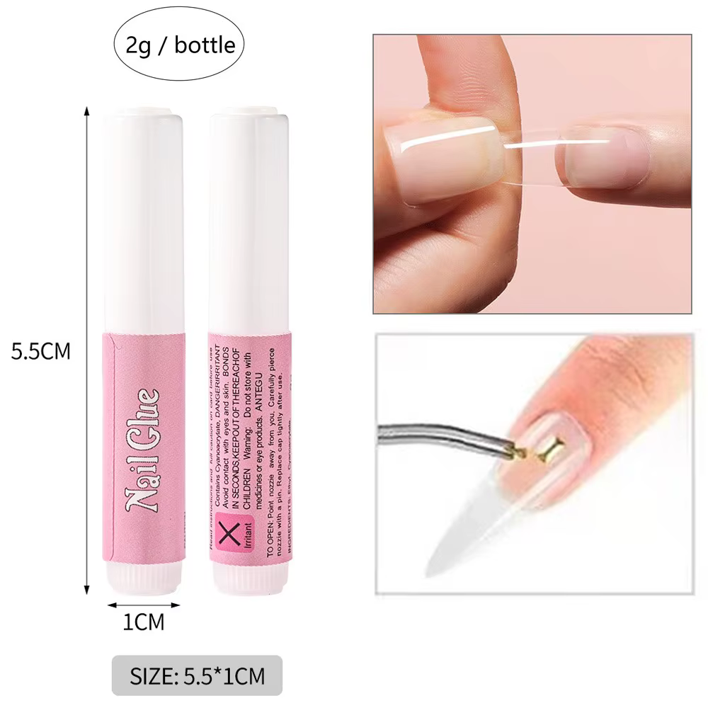 Mini colle à ongles pour pointes d'ongles en acrylique, 100/50 pièces, colle Super adhésive pour str
